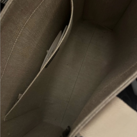 Chloe Beige Canvas Tote with Black Accents - Picture 7 of 9